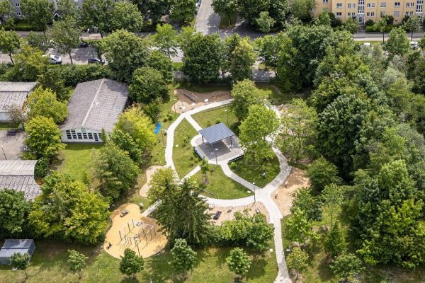 Luftbild auf Bezirkssportanlage in Neuperlach