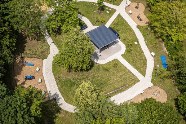 Luftbild auf Bezirkssportanlage in Neuperlach