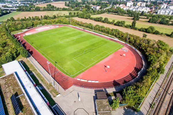 Luftaufnahme von Sportanlage in Wieblingen
