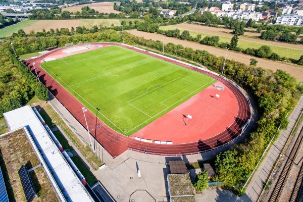 Luftaufnahme von Sportanlage in Wieblingen